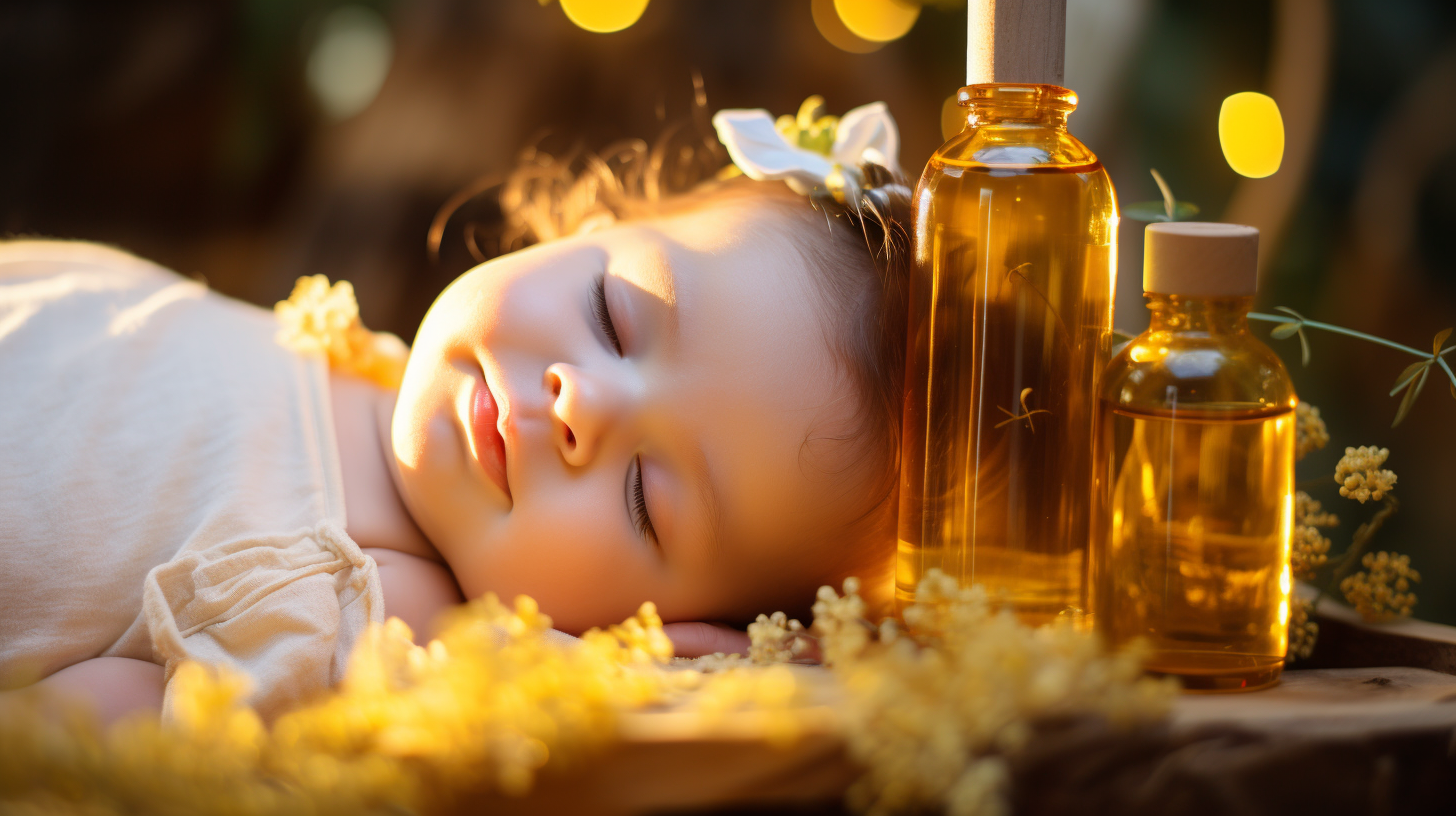 Bébé a la peau irritée ? Prenez soin de sa peau avec l'huile de massage bio.