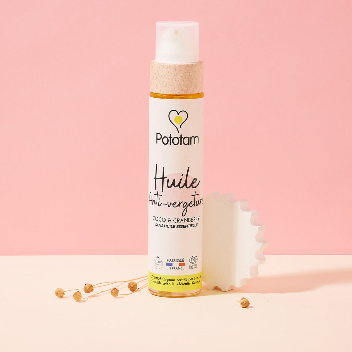 Huile Anti-vergetures de grossesse - Coco et Cranberry – 100 ml