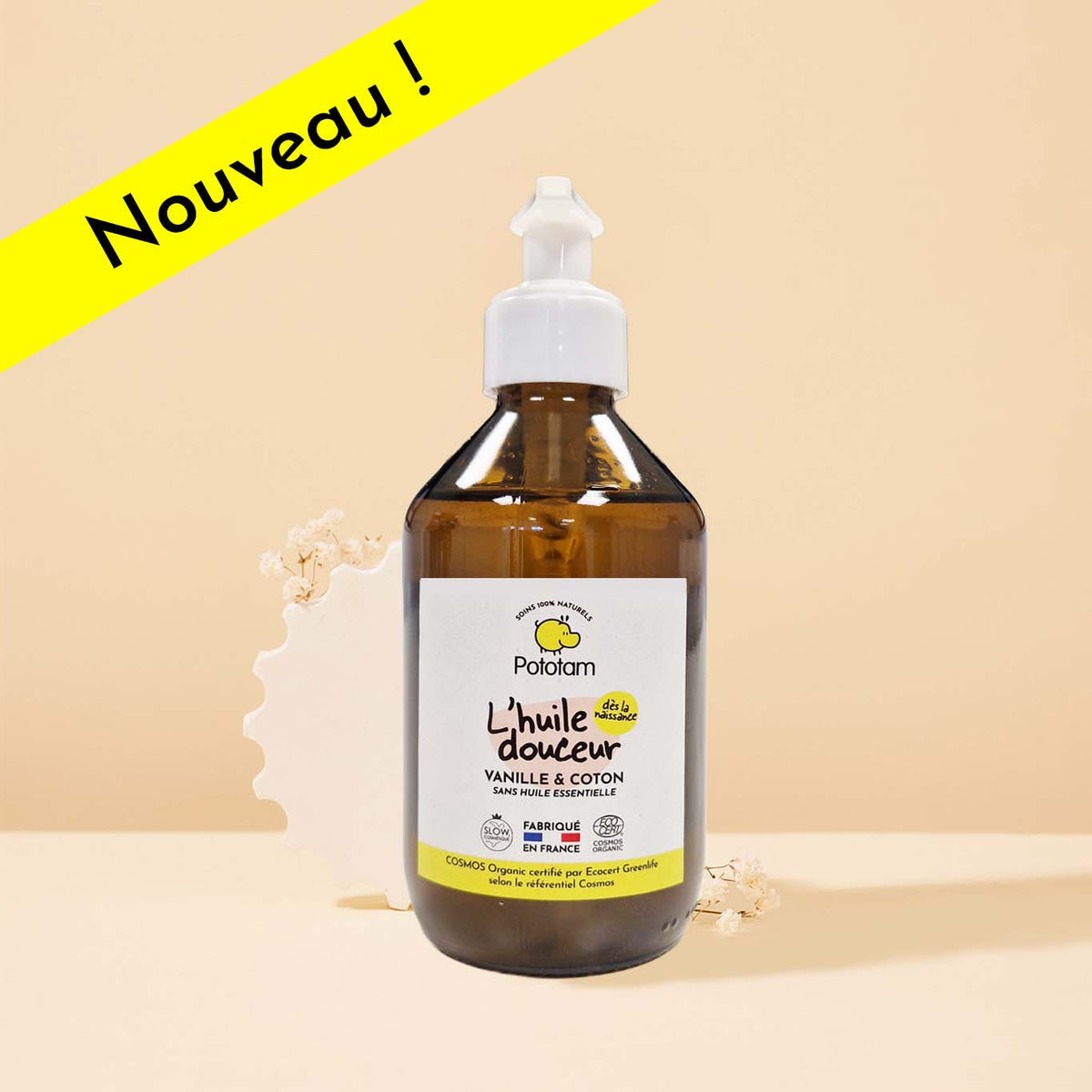 Maxi format - Huile Douceur pour le Corps Vanille & Coton – 250ml